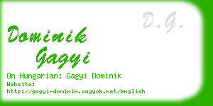 dominik gagyi business card